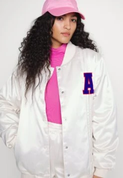Adidas Originals Varsity Jacket - Blouson Bomber - White -ASOS 00aab57b22f84959a8eb448e9fa03664