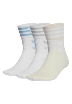 Adidas Originals Mid Cut Unisex 3 Pack - Chaussettes - White White Quartz -ASOS 03097f9daa3f42acbf12545e55daea30