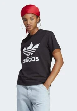 Adidas Originals Adicolor Classics Trefoil Tee - T-Shirt Imprimé - Black
