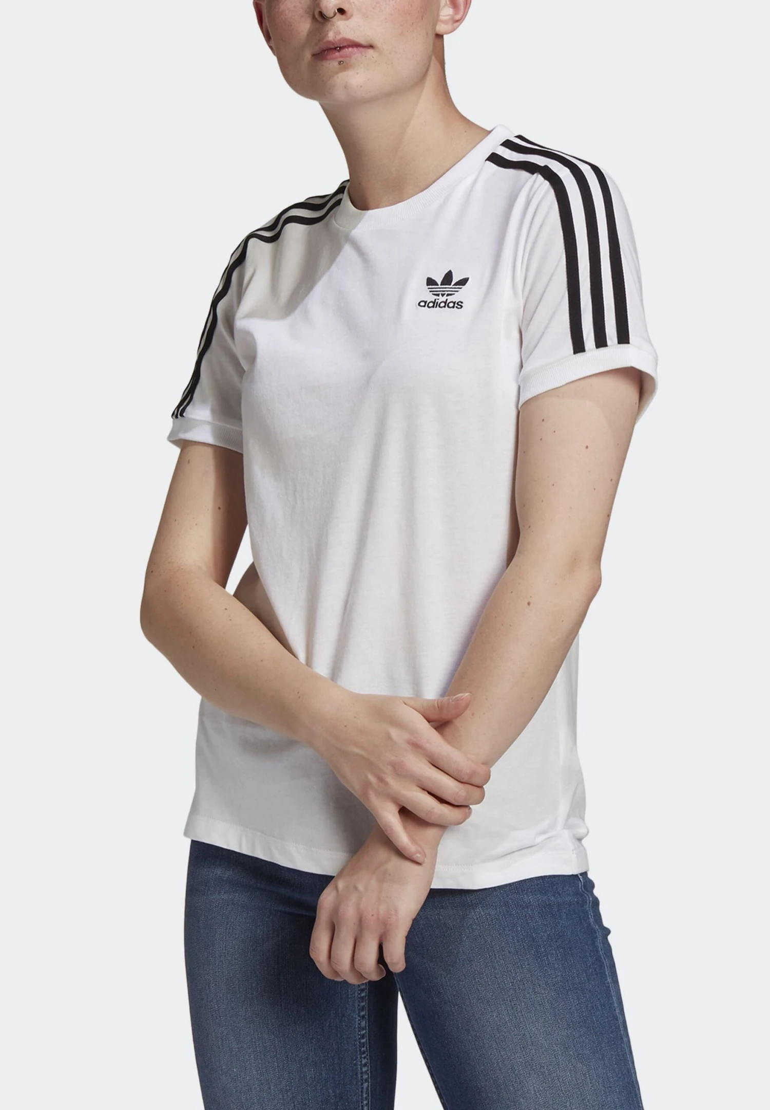 Adidas Originals 3 Stripes - T-Shirt Imprimé - White 4 Adidas Originals 3 Stripes - T-Shirt Imprimé - White – Image 4