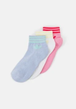 Adidas Originals Tref Unisex 3 Pack - Chaussettes - White/Blue Dawn/Semi Pink Glow