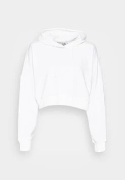 Adidas Originals Cropped Hoodie - Sweatshirt - White -ASOS 09980764946c4d409c54ebbdab7fd22a