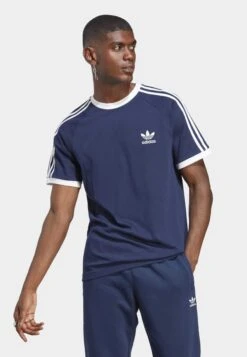 Adidas Originals 3 Stripes Tee Unisex - T-Shirt Imprimé - Night Indigo