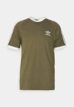 Adidas Originals 3 Stripes Tee Unisex - T-Shirt Imprimé - Olive Strata -ASOS 0bcff5008a42427987fa31c5a9e2633c
