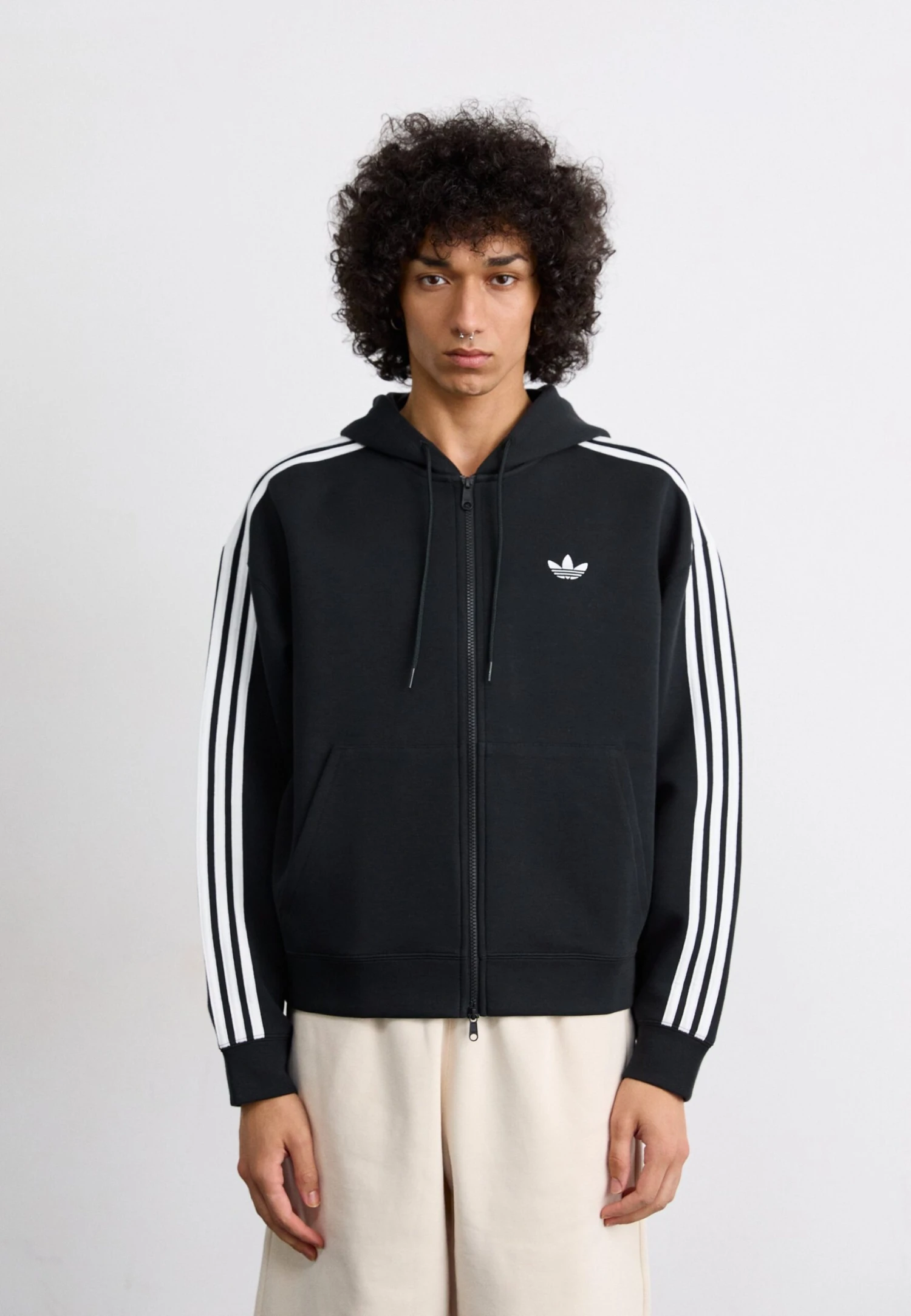 Adidas Originals SPACER HOODIE - Sweat Zippé - Black