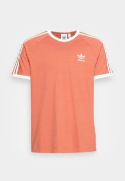 Adidas Originals Stripes Tee Unisex - T-Shirt Imprimé - Brown -ASOS 0fafaf7f63b64ae2871d33bb5446b7e6