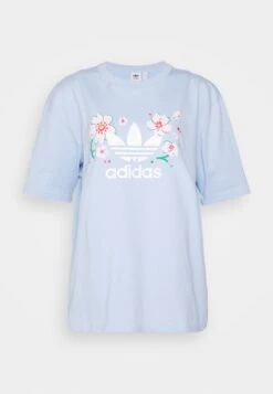 Adidas Originals Oversized Tee - T-Shirt Imprimé - Blue Dawn -ASOS 123be4f59a394dfba130770c34263a28
