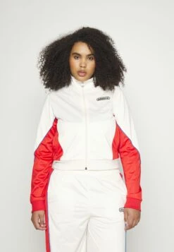 Adidas Originals Track - Veste De Survêtement - White/Vivid Red -ASOS 12b9150ad2b2449e98d3b83f63617485