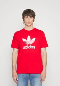 Adidas Originals Trefoil Unisex - T-Shirt Imprimé - Better Scarlet/White