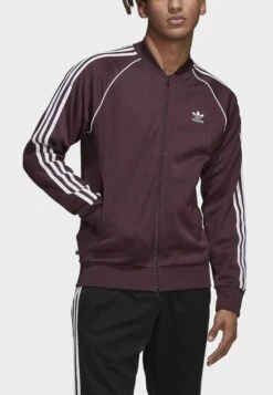 Adidas Originals Sweat Zippé - Red -ASOS 15e8f12a182d4d6391d4cea25e884bf4