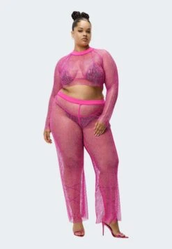 Adidas Originals Crystal Cover-Up Plus Size - Pantalon Classique - Shock Pink