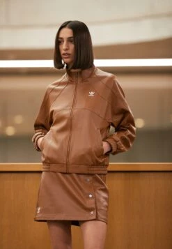 Adidas Originals Jacket - Veste En Similicuir - Wild Brown