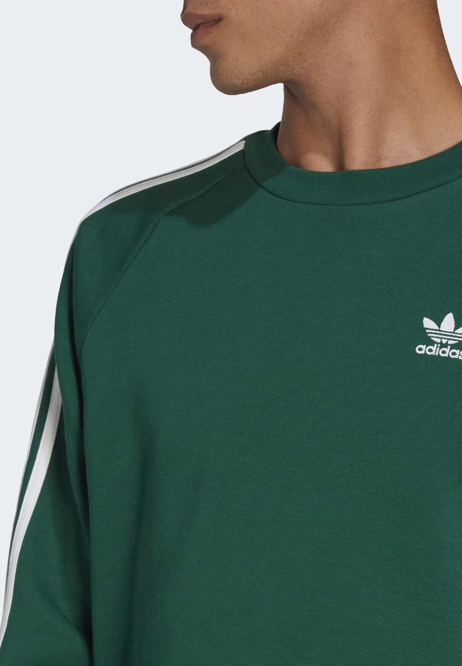Adidas Originals 3-Stripes Crew - Sweatshirt - Dark Green 3 Adidas Originals 3-Stripes Crew - Sweatshirt - Dark Green – Image 3
