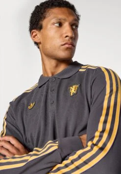 Adidas Originals MANCHESTER UNITED ICON LONG SLEEVE POLO - Article De Supporter D'équipe De Club - Utility Black -ASOS 1a320d260afc4bd18e389061892819b4