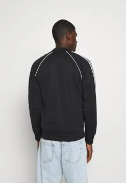 Adidas Originals Sweat Zippé - Black/White -ASOS 1b29c56d52aa44d39109cec6ab0cd2bd