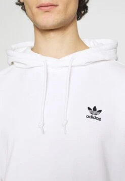 Adidas Originals Essential Hoody Unisex - Sweat À Capuche - White/Black -ASOS 1c83771cbf5644c08d6fd1f2cdcc97bd