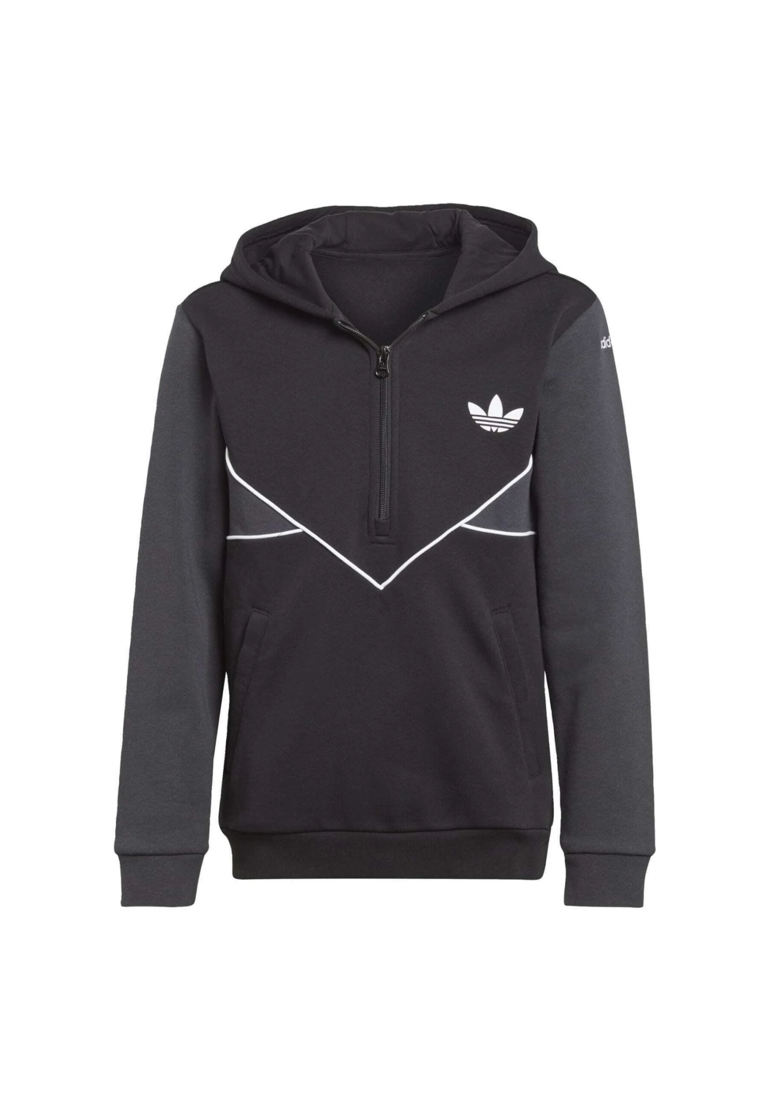 Adidas Originals Adicolor Half Zip - Sweat À Capuche - Black 1 Adidas Originals Adicolor Half Zip - Sweat À Capuche - Black