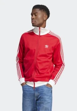 Adidas Originals Sweat Zippé - Better Scarlet White