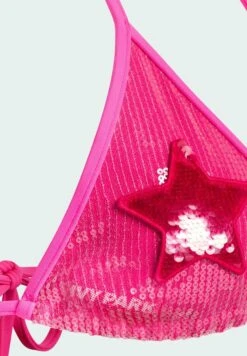 Adidas Originals Ivy Park Sequin Triangle - Haut De Bikini - Shock Pink -ASOS 22555f25e56045daa16efcf6a0bedefc