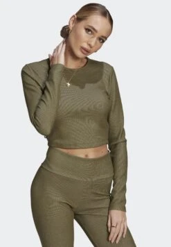 Adidas Originals T-Shirt À Manches Longues - Khaki