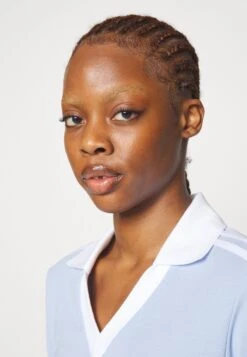 Adidas Originals Crop - Polo - Blue Dawn -ASOS 27b17b1e925f4112acbac0af44a35b18