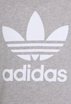 Adidas Originals Trefoil Crew - Sweatshirt - Medium Grey Heather/White -ASOS 28953ec47d0f4d70ac958c80838fd030