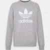 Adidas Originals Trefoil Crew - Sweatshirt - Medium Grey Heather/White