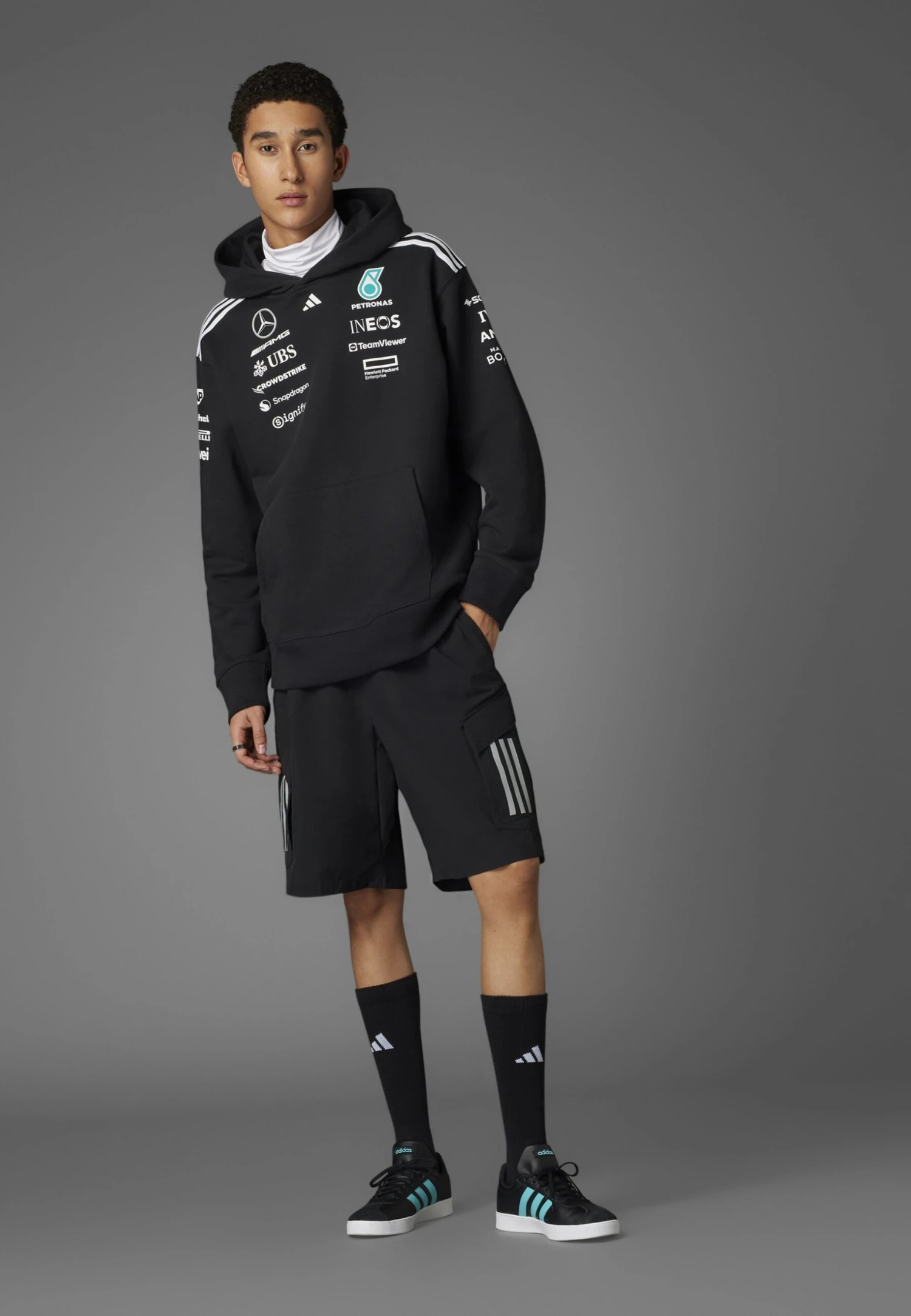 Adidas Originals MERCEDES - AMG PETRONAS FORMULA ONE TEAM MEN - Sweatshirt - Black White 1 Adidas Originals MERCEDES - AMG PETRONAS FORMULA ONE TEAM MEN - Sweatshirt - Black White