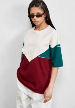 Adidas Originals Tee - T-Shirt Imprimé - Wonderwhite/Collegiate Green/Collegiate Burgundy