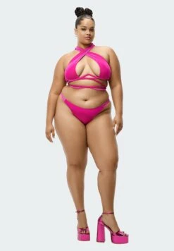 Adidas Originals Crisscross Plus Size - Bas De Bikini - Shock Pink