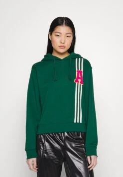 Adidas Originals Varsity Small Logo Hoodie - Sweatshirt - Dark Green -ASOS 2e0118dc23344c23863c29dd21cd6608