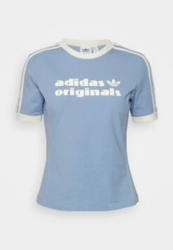 Adidas Originals Tight Logo Tee - T-Shirt Imprimé - Ambient Sky -ASOS 2f1bf3065b1946eea0dedf5251ee2700