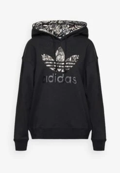 Adidas Originals Hoodie Logo - Sweatshirt - Black -ASOS 30e27ec60ea3426bb537e8c1679191a0