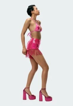 Adidas Originals Sequin With Fringe - Short - Shock Pink -ASOS 319e9277b96e41939587102f726834bd