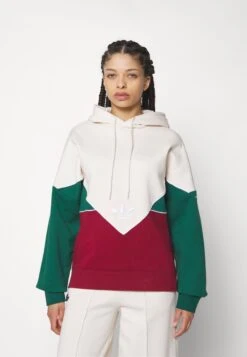 Adidas Originals Hoodie - Sweatshirt - Collegiate Green/Wonder White/Collegiate Burgundy -ASOS 32026f09e7aa434b8cdcfe4ac94a6c9f
