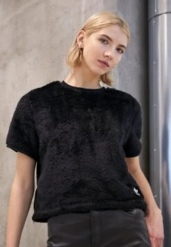 Adidas Originals Essentials Fluffy - T-Shirt Imprimé - Black