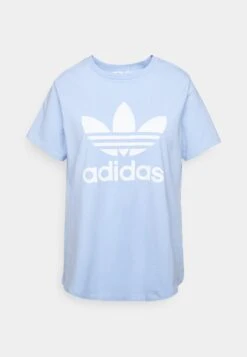 Adidas Originals Trefoil Tee - T-Shirt Imprimé - Blue Dawn -ASOS 36f63f2bc7714eee9daa94dd3a360f91