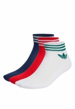 Adidas Originals Tref Unisex 3 Pack - Chaussettes - Night Indigo White Better Scarlet