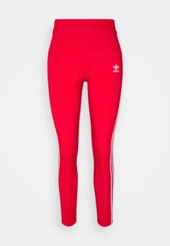 Adidas Originals Stripes Compression - Legging - Red -ASOS 39f35ea05f9c48d5af4d3345667fcb92
