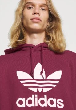 Adidas Originals Trefoil - Sweat À Capuche - Victory Crimson/White -ASOS 3ac92612dc3940f780f9d8b834d98b26