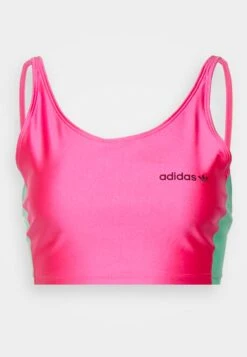 Adidas Originals Originals High Shine Halter Crop Top - Débardeur - Pulse Magenta/Almost Yellow -ASOS 3dac3fe5f65d4e4da9192066f80f85ee