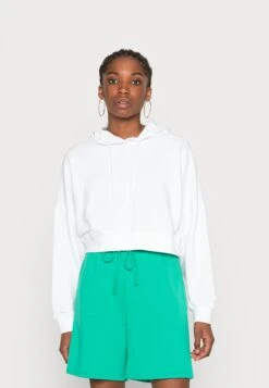 Adidas Originals Cropped Hoodie - Sweatshirt - White -ASOS 3e4a420dbc0d4083a9aa30ef4b699fac