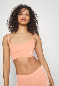 Adidas Originals Scoop Bralette - Brassière - Coral Red -ASOS 41043f6b6ea34ec08cead4a4b89ce5f1
