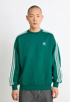 Adidas Originals OVERSIZE CREW - Sweatshirt - Collegiate Green/off White