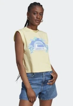 Adidas Originals Slvles Grfx - T-Shirt Imprimé - Almost Yellow