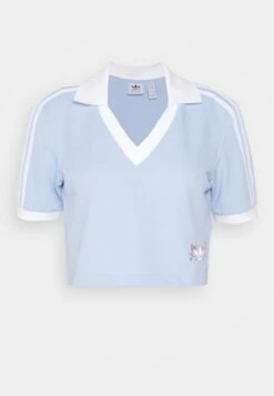 Adidas Originals Crop - Polo - Blue Dawn -ASOS 43faa8566a5141d9980268b28e692aa9