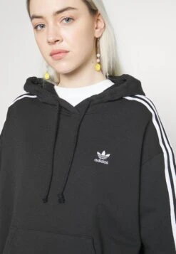 Adidas Originals Classics Oversized Hoodie - Sweatshirt - Black -ASOS 4566e03fb1784ba99bed1fcdaaa8b9c3