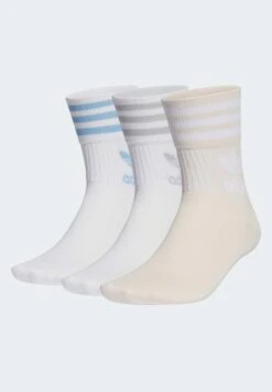 Adidas Originals Mid Cut Unisex 3 Pack - Chaussettes - White White Quartz -ASOS 45fd5e2c8c4e4f1c892f7978dc7970b1