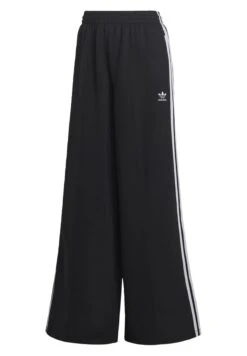 Adidas Originals Relaxed Wide Leg - Pantalon De Survêtement - Black -ASOS 482be477fd3e4095a06473708ac614a5