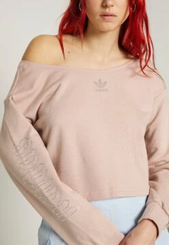 Adidas Originals Slouchy Crew - Sweatshirt - Ash Pearl -ASOS 48869272eaff4fd09b1b8f9ba4ab551a